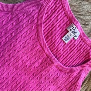 Lilly Pulitzer Pink Cable Knit Sweater Tank